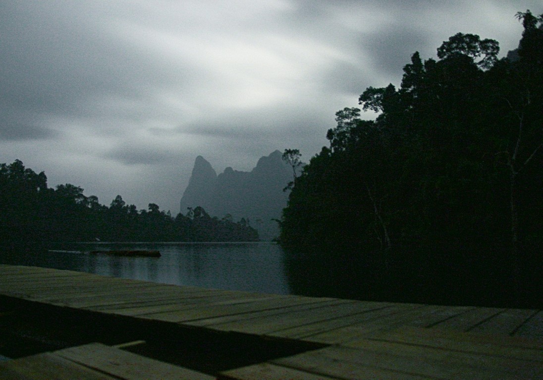 View From Raft Houses, Cheow Lan Lake, Khao Sok National Park